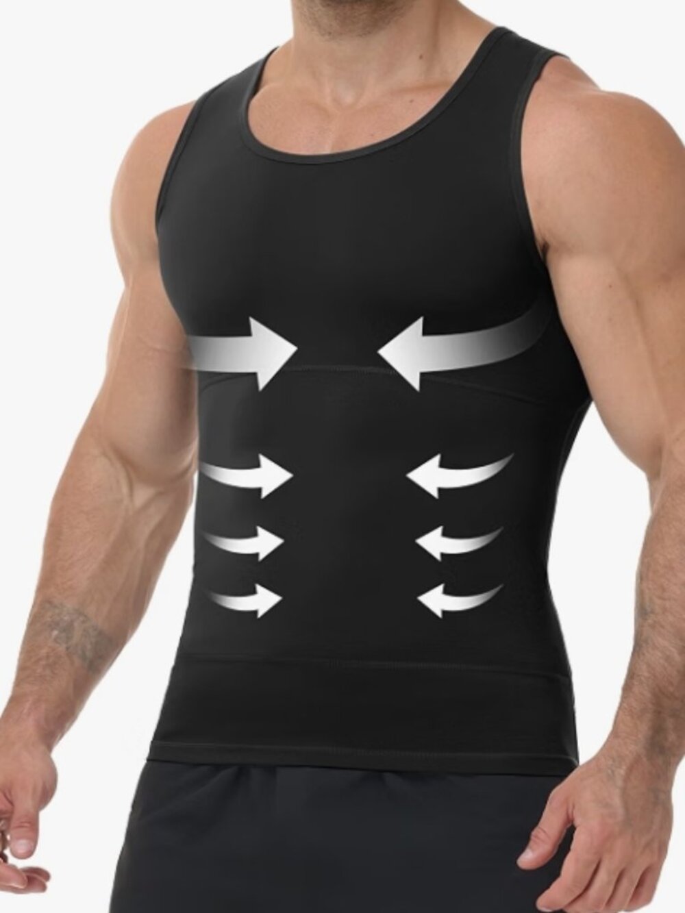 Mens Shapewear Compression Tank Top, Slimming Body Shaper